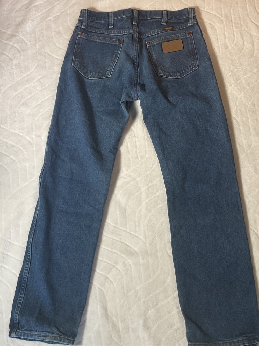 Wrangler Men's Straight Jeans in Dark Blue Denim 30x32